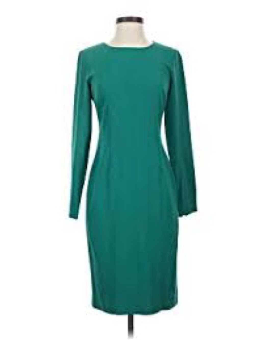 Daniel Cremieux Teal Long-Sleeve Midi GREEN Sheath Dress
